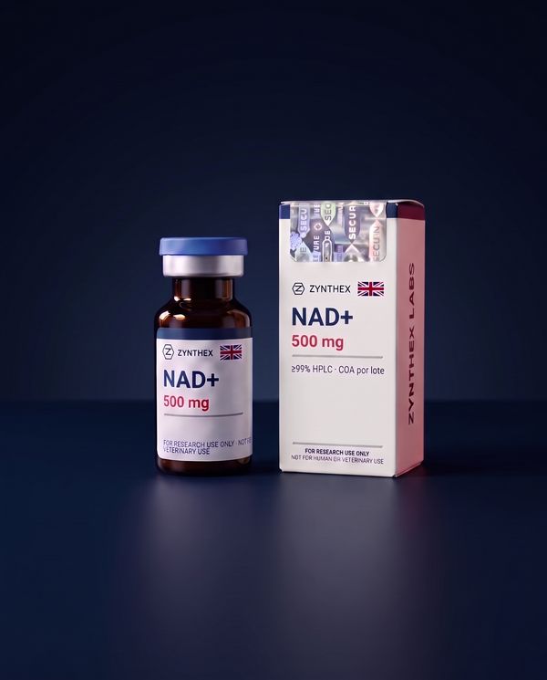 NAD+ 500 mg — vial y caja Zynthex