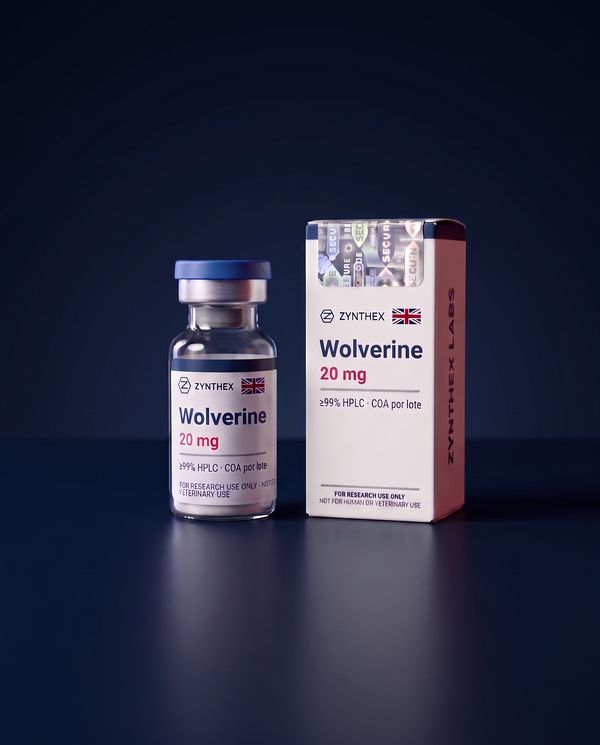 Wolverine 20 mg — vial y caja Zynthex